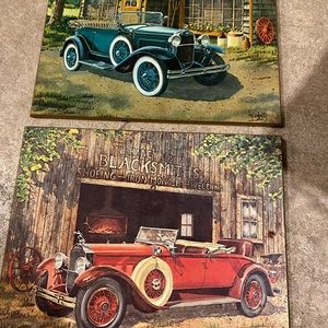 Vintage Car Wall Plaques